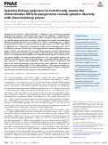 Cover page: Systems biology approach to functionally assess the Clostridioides difficile pangenome reveals genetic diversity with discriminatory power