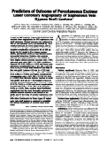 Cover page: Predictors of outcome of percutaneous excimer laser coronary angioplasty of saphenous vein bypass graft lesions