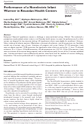 Cover page: Performance of a Nonelectric Infant Warmer in Rwandan Health Centers