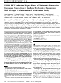 Cover page: PSMA PET validates higher rates of metastatic disease for European Association of Urology Biochemical Recurrence Risk Groups: an international multicenter study