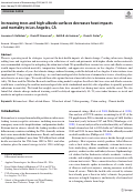 Cover page: Increasing trees and high-albedo surfaces decreases heat impacts and mortality in Los Angeles, CA