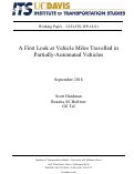 Cover page: A First Look at Vehicle Miles Travelled in Partially-Automated Vehicles