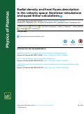 Cover page: Radial density and heat fluxes description in the velocity space: Nonlinear simulations and quasi-linear calculations