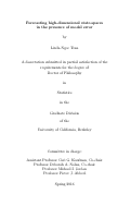 Cover page: Forecasting high-dimensional state-spaces in the presence of model error