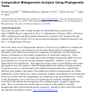 Cover page: Comparative Metagenomic Analysis Using Phylogenetic Trees