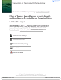 Cover page: Effect of Species Assemblage on Juvenile Growth and Condition in Three California Estuarine Fishes