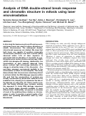 Cover page: Analysis of DNA double-strand break response and chromatin structure in mitosis using laser microirradiation