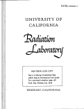 Cover page: TESTING TECHNIQUES USED IN THE QUALITY SELECTION OF RCA 6810 MULTIPLIER PHOTOTUBES