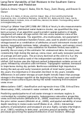 Cover page: Long‐Term Variability of Soil Moisture in the Southern Sierra: Measurement and Prediction