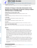 Cover page: Estimation of Changes in Intracardiac Hemodynamics Using Wearable Seismocardiography and Machine Learning in Patients With Heart Failure: A Feasibility Study.