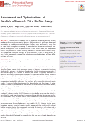 Cover page: Assessment and Optimizations of Candida albicansIn Vitro Biofilm Assays