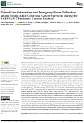 Cover page: Patient Care Satisfaction and Emergency Room Utilization among Young Adult Colorectal Cancer Survivors during the SARS-CoV-2 Pandemic: Lessons Learned