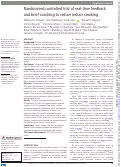 Cover page: Randomised controlled trial of real-time feedback and brief coaching to reduce indoor smoking