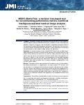 Cover page: MIDRC-MetricTree: a decision tree-based tool for recommending performance metrics in artificial intelligence-assisted medical image analysis.