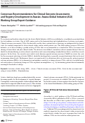 Cover page: Consensus Recommendations for Clinical Outcome Assessments and Registry Development in Ataxias: Ataxia Global Initiative (AGI) Working Group Expert Guidance.