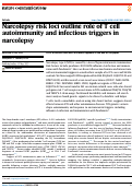 Cover page: Narcolepsy risk loci outline role of T cell autoimmunity and infectious triggers in narcolepsy