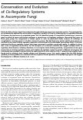 Cover page: Conservation and evolution of cis-regulatory systems in ascomycete fungi