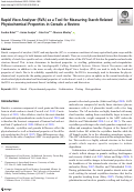 Cover page: Rapid Visco Analyser (RVA) as a Tool for Measuring Starch-Related Physiochemical Properties in Cereals: a Review