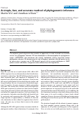 Cover page: A simple, fast, and accurate method of phylogenomic inference.