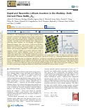 Cover page: Rapid and Reversible Lithium Insertion with Multielectron Redox in the Wadsley-Roth Compound NaNb13O33