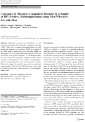 Cover page: Correlates of Obsessive–Compulsive Disorder in a Sample of HIV-Positive, Methamphetamine-using Men Who have Sex with Men