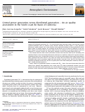 Cover page: Central power generation versus distributed generation – An air quality assessment in the South Coast Air Basin of California