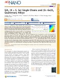 Cover page: SiX2 (X = S, Se) Single Chains and (Si–Ge)X2 Quaternary Alloys