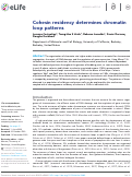 Cover page: Cohesin residency determines chromatin loop patterns