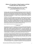 Cover page: Influence of cryogen spray cooling parameters on the heat extraction rate from a sprayed surface