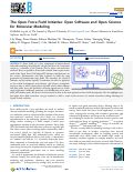 Cover page: The Open Force Field Initiative: Open Software and Open Science for Molecular Modeling.