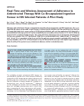 Cover page: Real‐Time and Wireless Assessment of Adherence to Antiretroviral Therapy With Co‐Encapsulated Ingestion Sensor in HIV‐Infected Patients: A Pilot Study