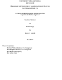 Cover page: Management and Monitoring of Linepithema humile (Mayr) on San Clemente Island, CA