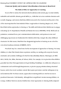 Cover page: Classroom Quality and Academic School Readiness Outcomes in Head Start: The Indirect Effect of Approaches to Learning