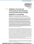 Cover page: Inhibition of acetyl-CoA carboxylase by spirotetramat causes growth arrest and lipid depletion in nematodes