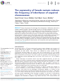 Cover page: The asymmetry of female meiosis reduces the frequency of inheritance of unpaired chromosomes