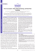 Cover page: Fish consumption, sleep, daily functioning, and heart rate variability.