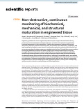 Cover page: Non-destructive, continuous monitoring of biochemical, mechanical, and structural maturation in engineered tissue