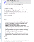 Cover page: Quantification of myocardial blood flow using non–ECG‐triggered MR imaging