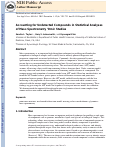 Cover page: Accounting for undetected compounds in statistical analyses of mass spectrometry ‘omic studies