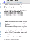 Cover page: Outcomes of the Transdiagnostic Intervention for Sleep and Circadian Dysfunction (TranS-C) in a community setting: Unpacking comorbidity.