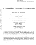 Cover page: 4-D conformal field theories and strings on orbifolds