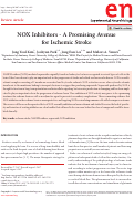 Cover page: NOX Inhibitors - A Promising Avenue for Ischemic Stroke