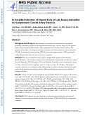 Cover page: In-Hospital Outcomes of Urgent, Early, or Late Revascularization for Symptomatic Carotid Artery Stenosis