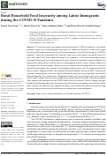 Cover page: Rural Household Food Insecurity among Latino Immigrants during the COVID-19 Pandemic