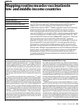 Cover page: Mapping routine measles vaccination in low- and middle-income countries