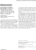 Cover page: The problem of orphan procedures: Comment on “sudden cardiac death complicating alcohol septal ablation: A case report and review of literature”