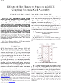 Cover page: Effects of Slip Planes on Stresses in MICE Coupling Solenoid Coil Assembly