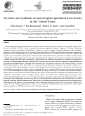 Cover page: A review and synthesis of monoterpene speciation from forests in the United States