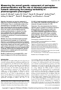 Cover page: Measuring the overall genetic component of nevirapine pharmacokinetics and the role of selected polymorphisms