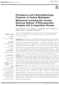 Cover page: Prevalence and Clinicopathologic Features of Canine Metastatic Melanoma Involving the Central Nervous System: A Retrospective Analysis and Comparative Review